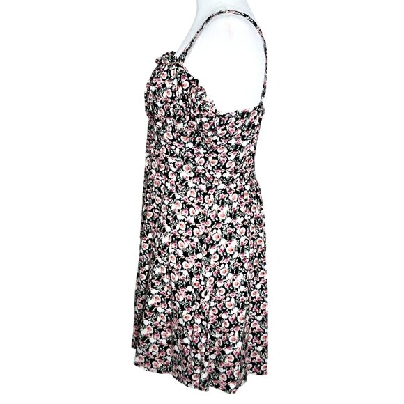 Triixxi Womens Dress Plus Size XL Floral Print Ruffle Details Adjustable Straps - Picture 3 of 8